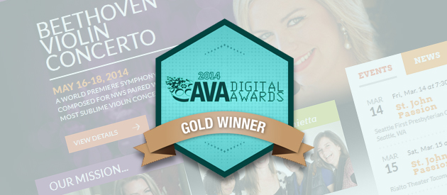 Seattle Web Design Company wins AVA Gold Award for Non-Profit Website Design