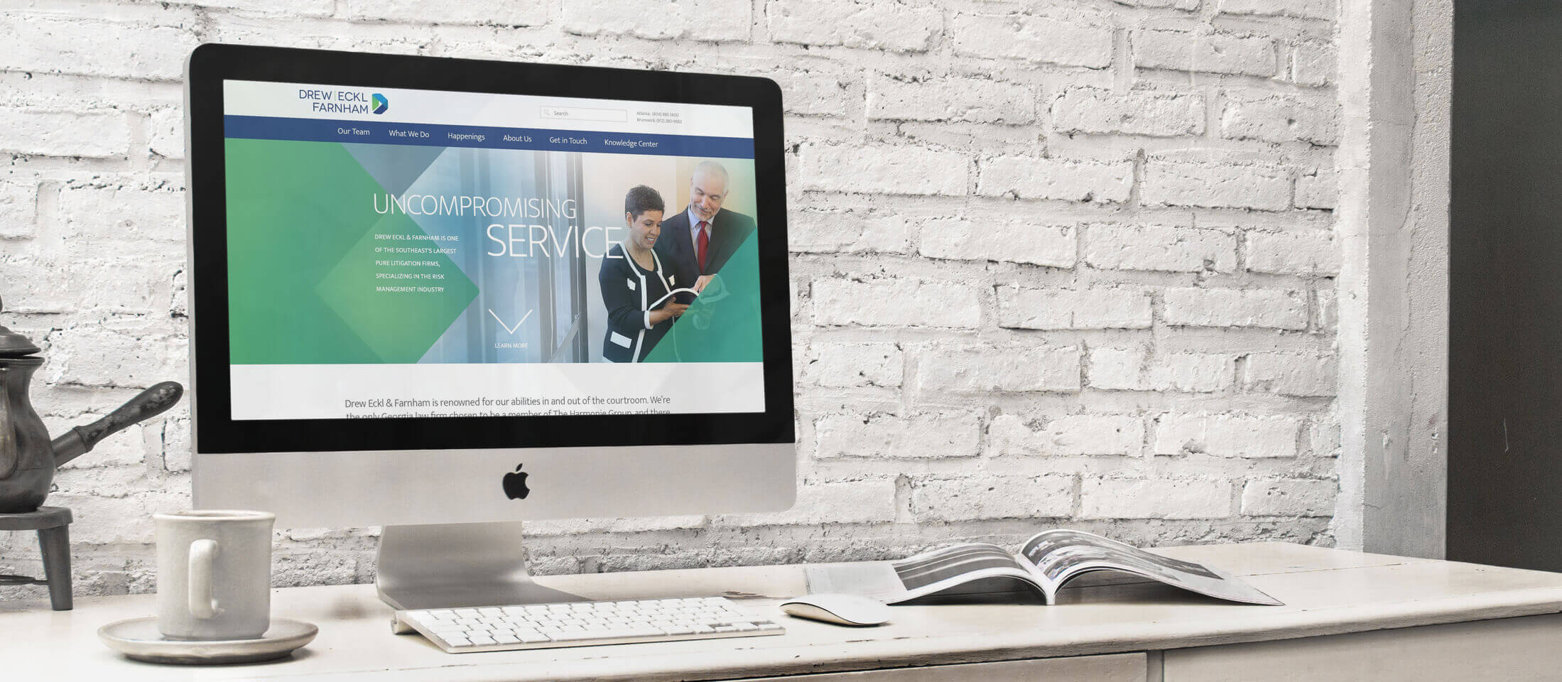 efelle creative Launches responsive professional service website for Atlanta law firm, Drew Eckl & Farnham