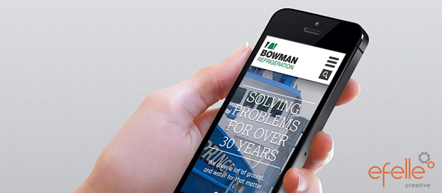 efelle launches a professional service website for Bowman Refrigeration