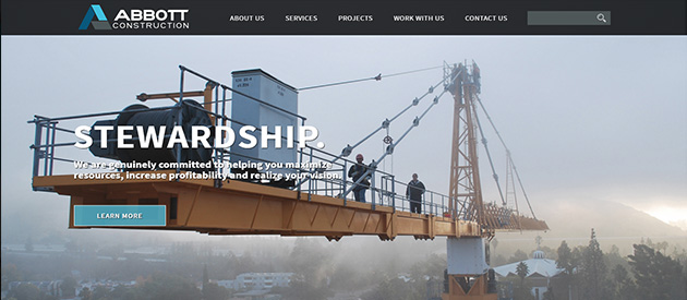 efelle creative Rebuilds Abbott Construction's Responsive Website