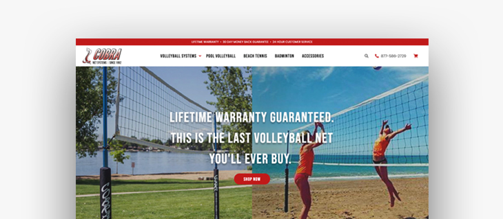 eCommerce Website for Cobra Volleyball is Live!