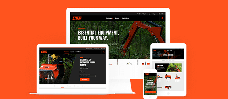 Website Design for B2B Equipment Manufacturers Eterra Attachments