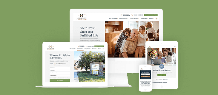 Website Design for Senior Living Communities Highgate