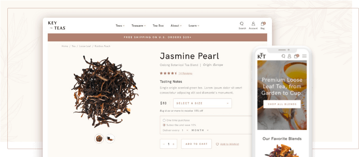 eCommerce Website Design for Tea Company Key to Teas Has Launched!