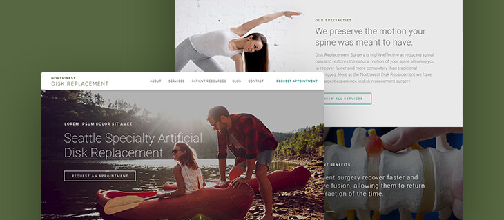 Stylish New Website Now Live for a Major Spinal Surgery Clinic in the Seattle Area