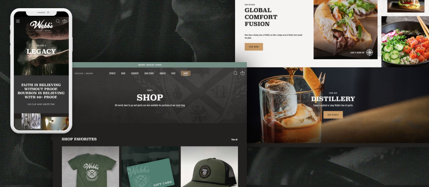 Webb's Grainworks Launches New Distillery Website on Shopify
