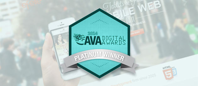 Seattle Web Design's Responsive Home Page Wins AVA Platinum Award