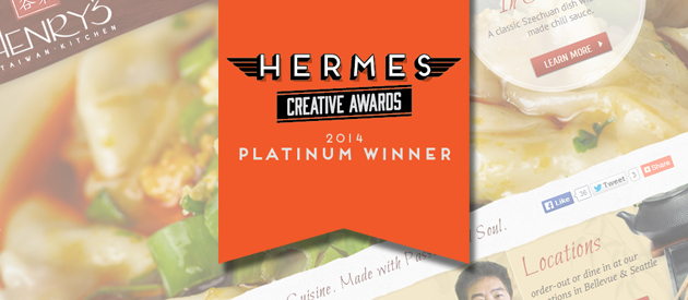 efelle Wins the Platinum Hermes Creative Award for Restaurant Website Design