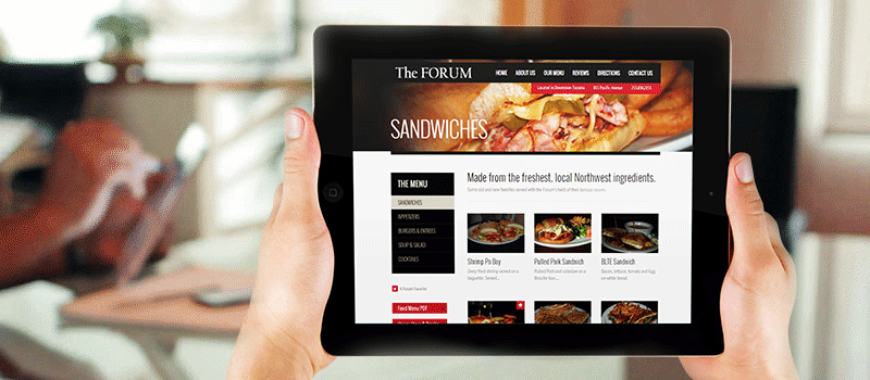 Seattle web design firm, efelle creative, launches website for new Tacoma restaurant, The Forum