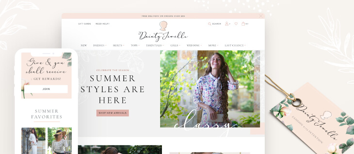 Thrilled with New Logo and eCommerce Website for our Clothing Brand Client, Dainty Jewells