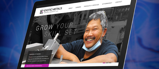 Responsive Website Transformation for Aerospace Company Exotic Metals