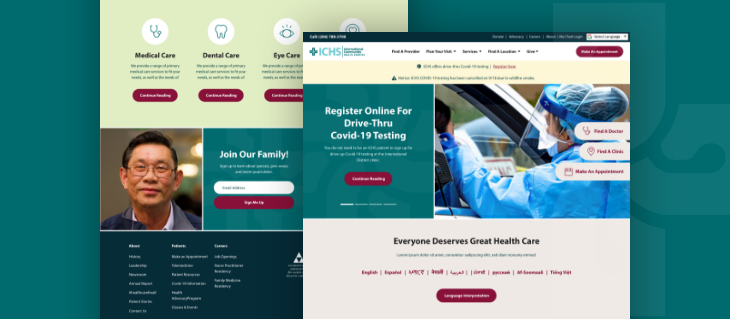 ICHS Launches Website Redesign for their Community Heath Care Clinics