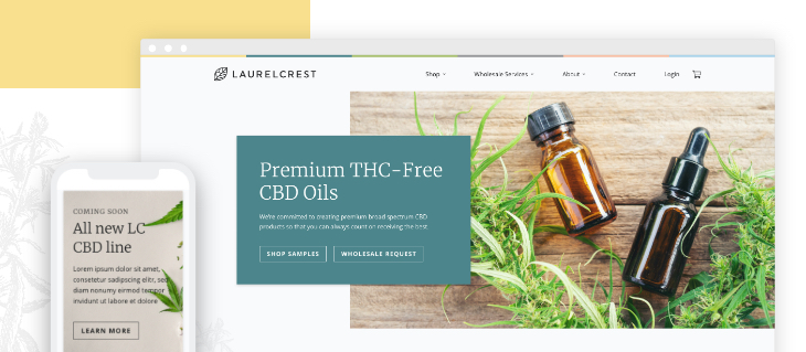 eCommerce Website Design for CBD Brand Laurelcrest