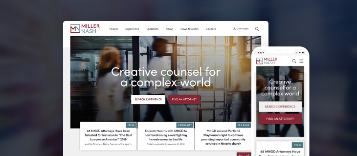 Miller Nash Launches New Law Firm Website