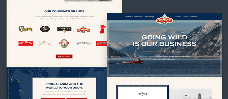 Website Design for Century Old Seafood Company Ocean Beauty is Live!