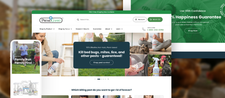 New Shopify Website for Premo Guard Pest Control Products