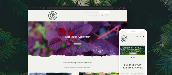 New Shopify eCommerce Website for Providence Nursery