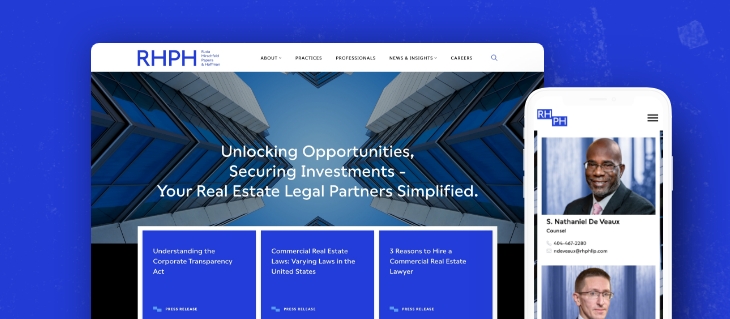 RHPH Launches New Law Firm Website on FusionCMS