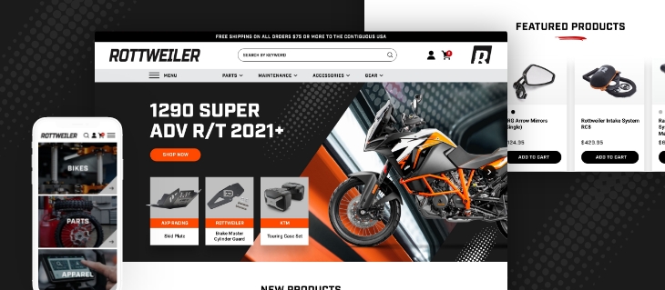 Motorcycle Aftermarket Parts Mfg Rottweiler Performance Launches New eCommerce Website