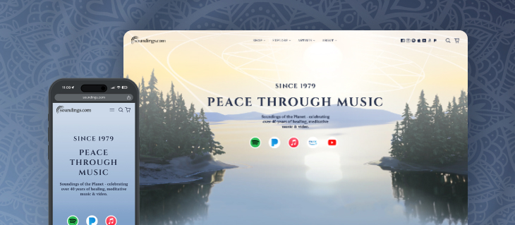 New eCommerce Website Redesign for Soundings of the Planet