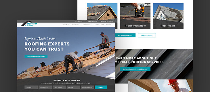 Construction Website Redesign Launched for Stevenson Roofing of Renton