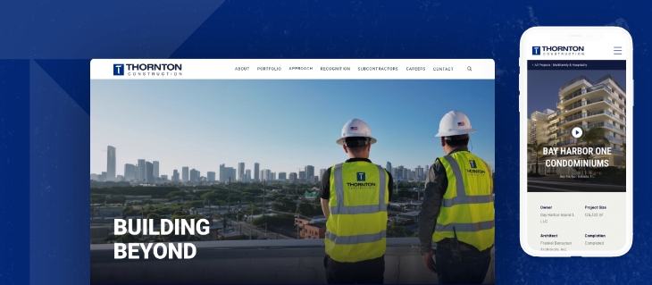 AEC Website Redesign Project Launch for Thornton Construction