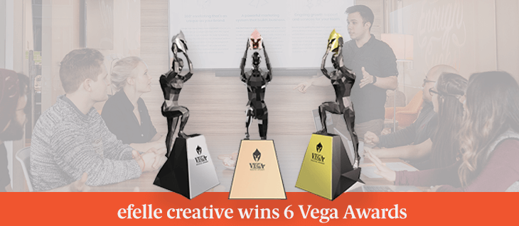 efelle wins Six Vega Awards for Web Design!