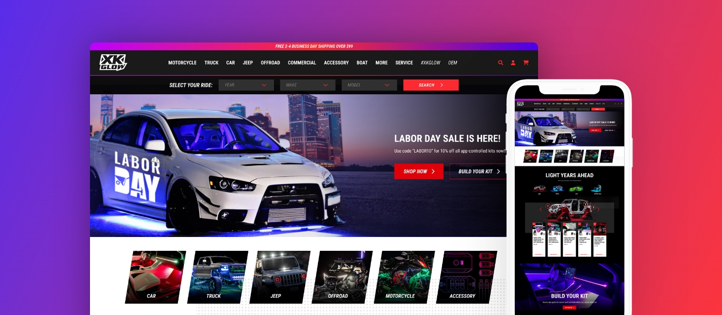 eCommerce Website ReDesign for XKGLOW