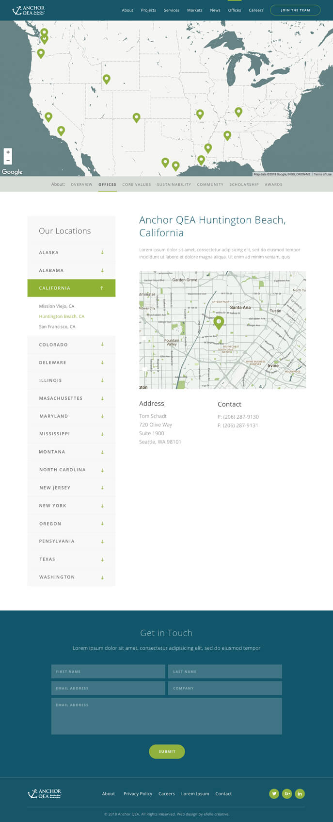 Anchor QEA efelle creative, Seattle, WA