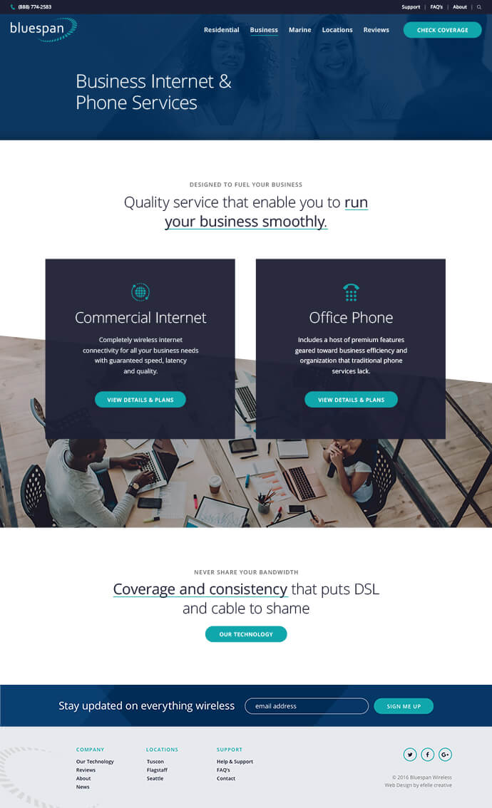 Bluespan efelle creative, Seattle, WA