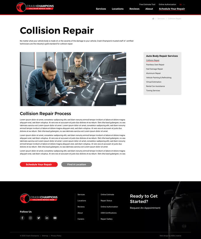 Crash Champions efelle creative, Seattle, WA