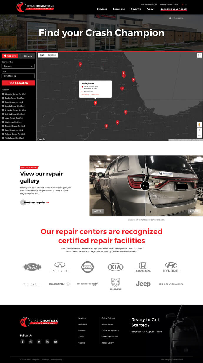 Crash Champions efelle creative, Seattle, WA