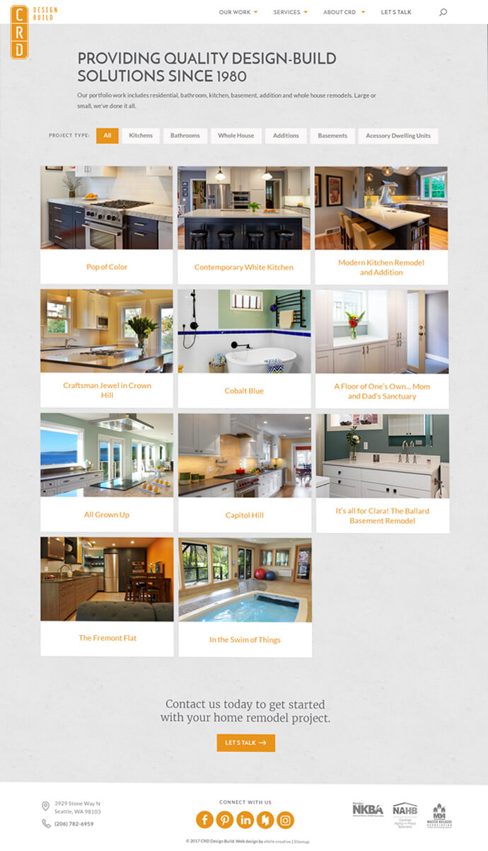 CRD Design Build : efelle creative, Seattle, WA