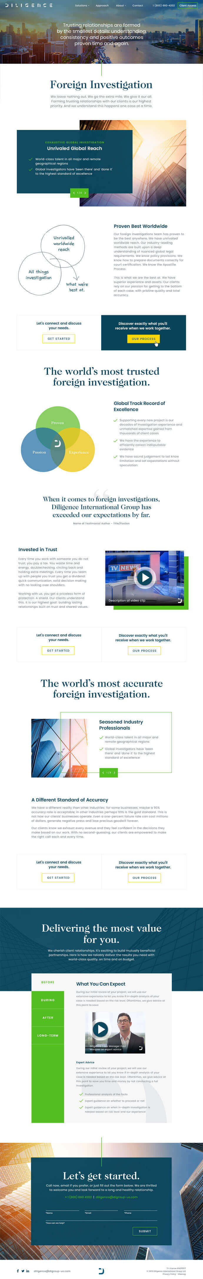 Diligence International Group efelle creative, Seattle, WA