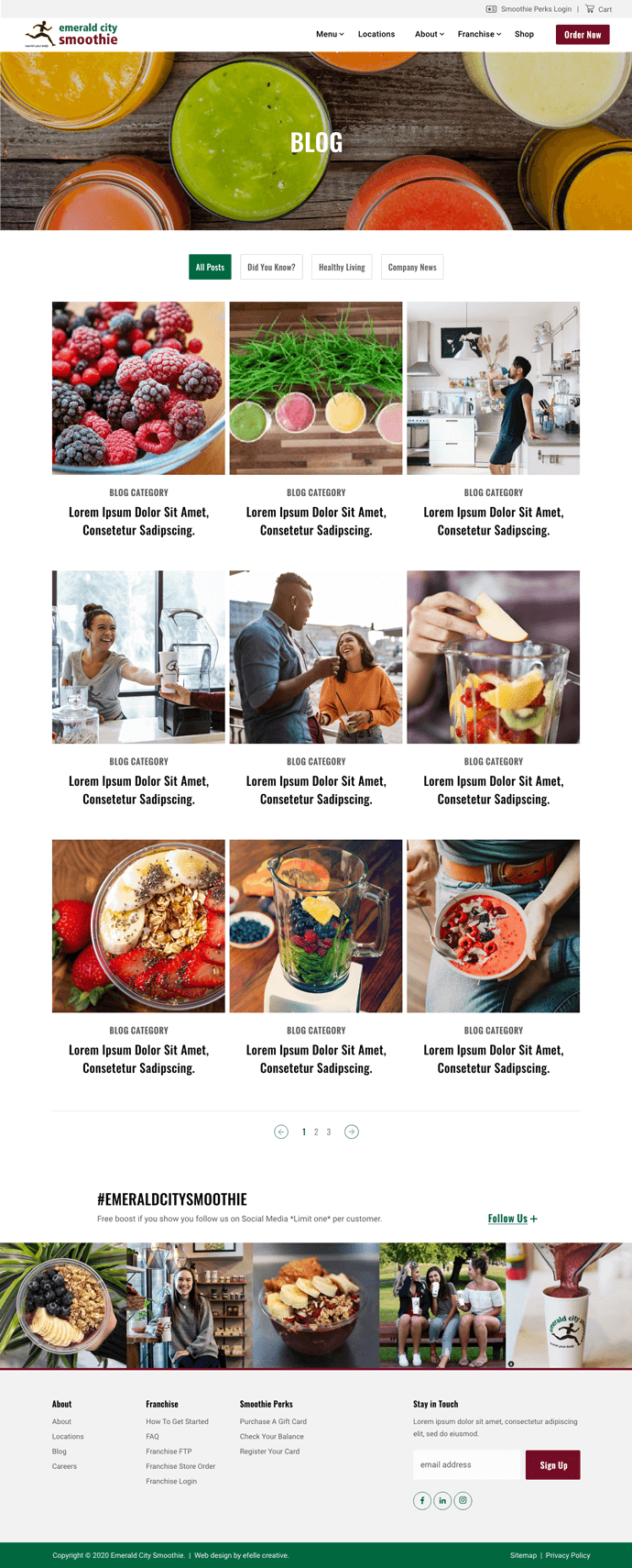 Emerald City Smoothie efelle creative, Seattle, WA