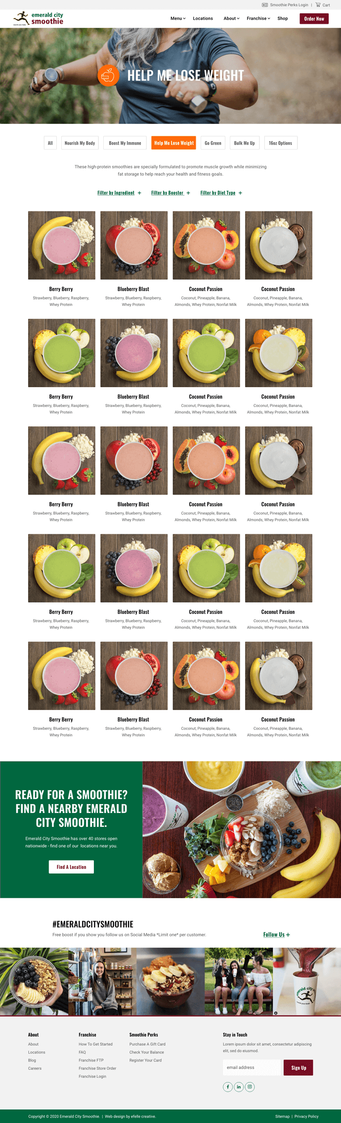 Emerald City Smoothie efelle creative, Seattle, WA