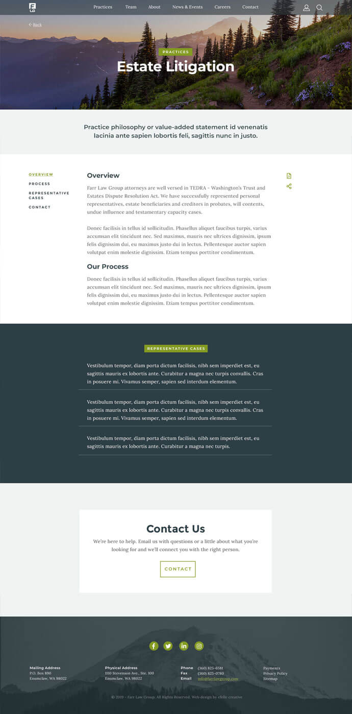 Farr Law Group efelle creative, Seattle, WA