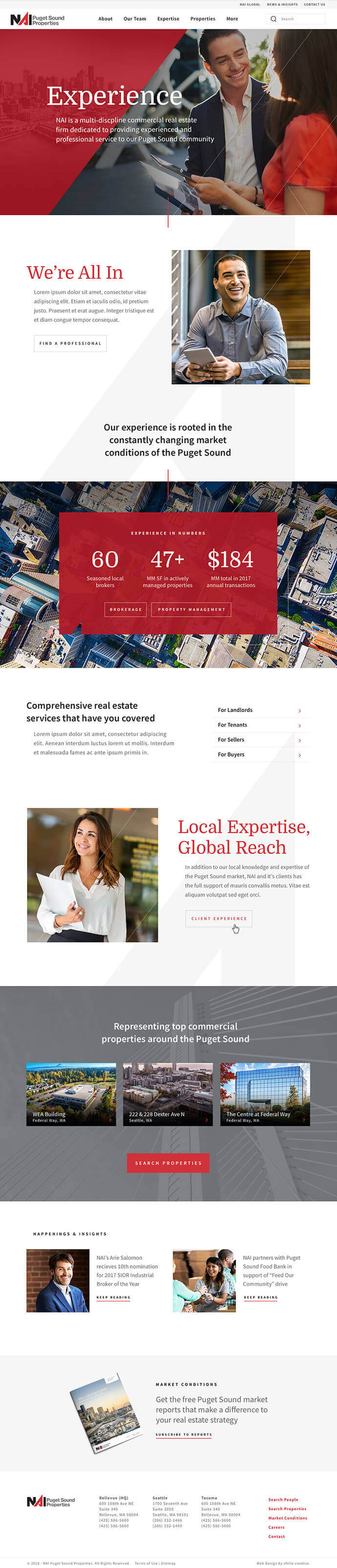 NAI Puget Sound Properties efelle creative, Seattle, WA