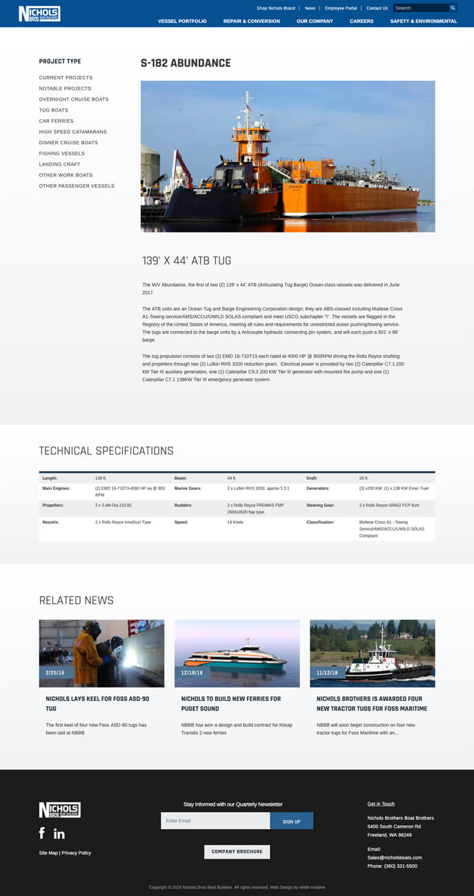 Nichols Bros Boat Builders efelle creative, Seattle, WA