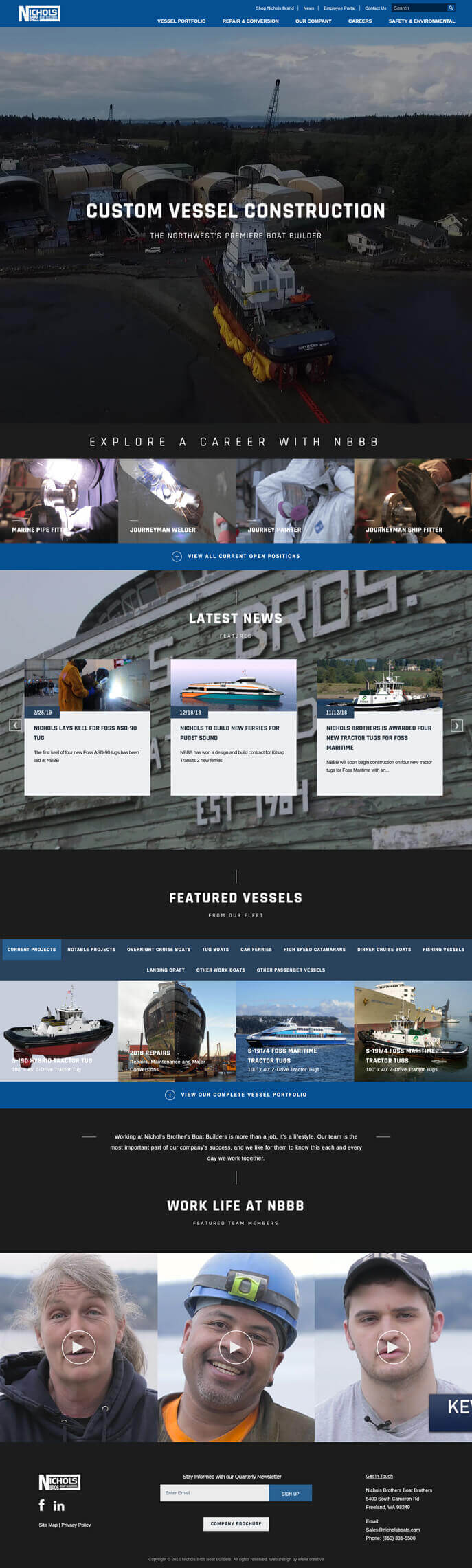 Nichols Bros Boat Builders efelle creative, Seattle, WA