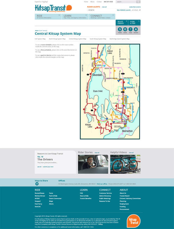 Kitsap Transit efelle creative, Seattle, WA
