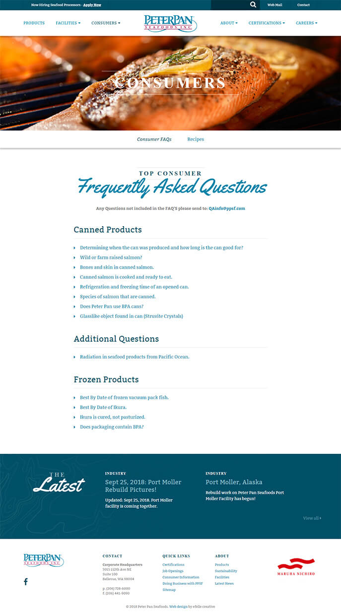 Peter Pan Seafoods : efelle creative, Seattle, WA