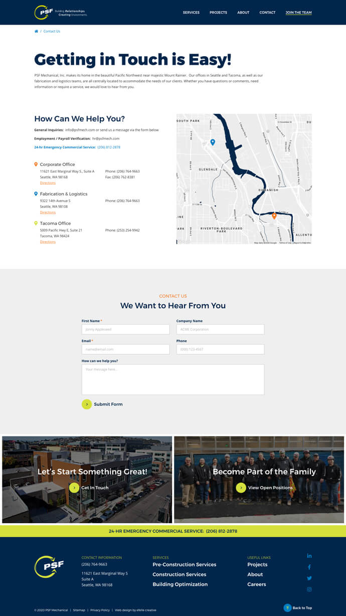 PSF Mechanical efelle creative, Seattle, WA
