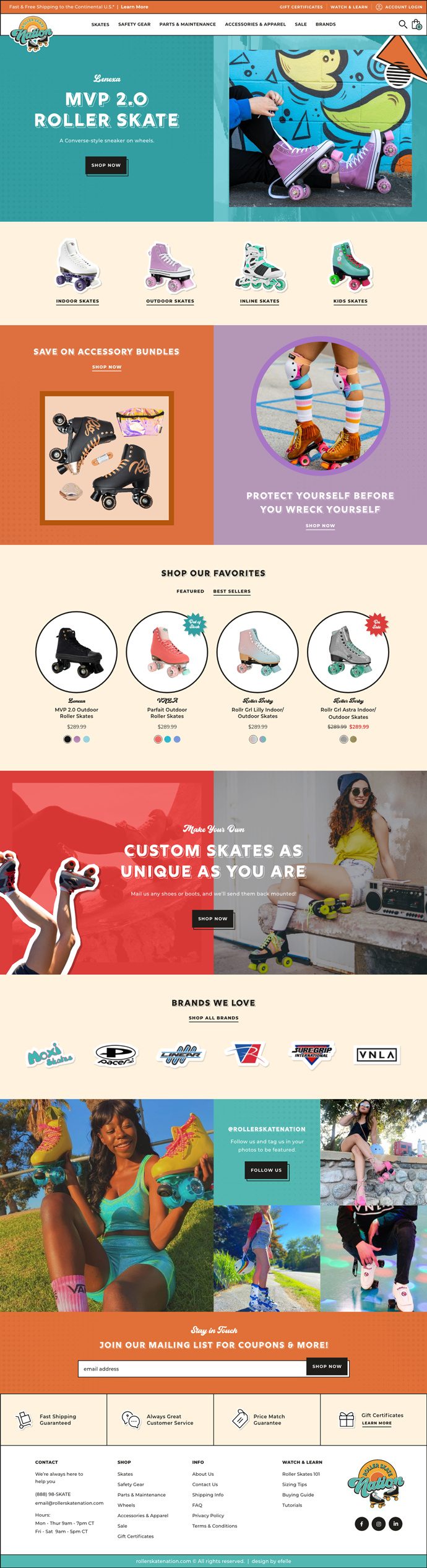 Roller Skate Nation efelle creative, Seattle, WA