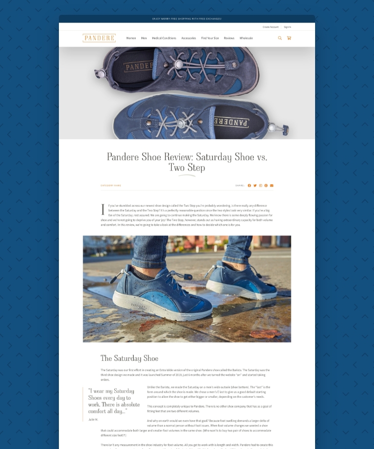 BigCommerce eCommerce website redesign for Pandere Shoes 5 BigCommerce eCommerce website redesign for Pandere Shoes 5