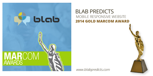 Blab Predicts, Seattle - Gold Website Design for Mobile Responsive Website