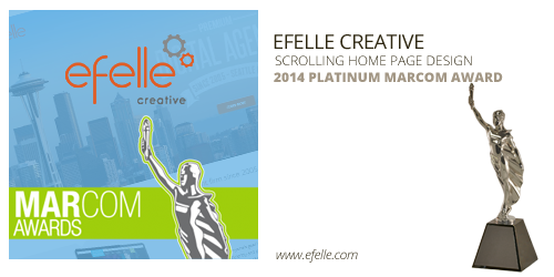 efelle creative - Scrolling Home Page, Platinum Website Design Award