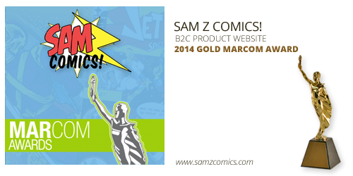 SamZComics - Gold Website Design Award SamZComics, Tacoma - Gold Website Design Award