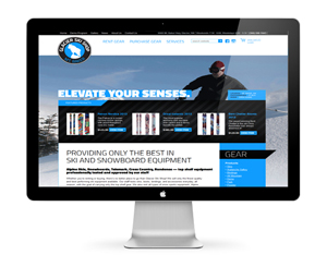 Glacier Ski Shop web design