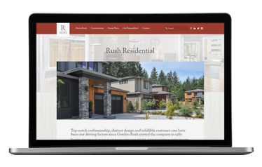home builder website design rush residential